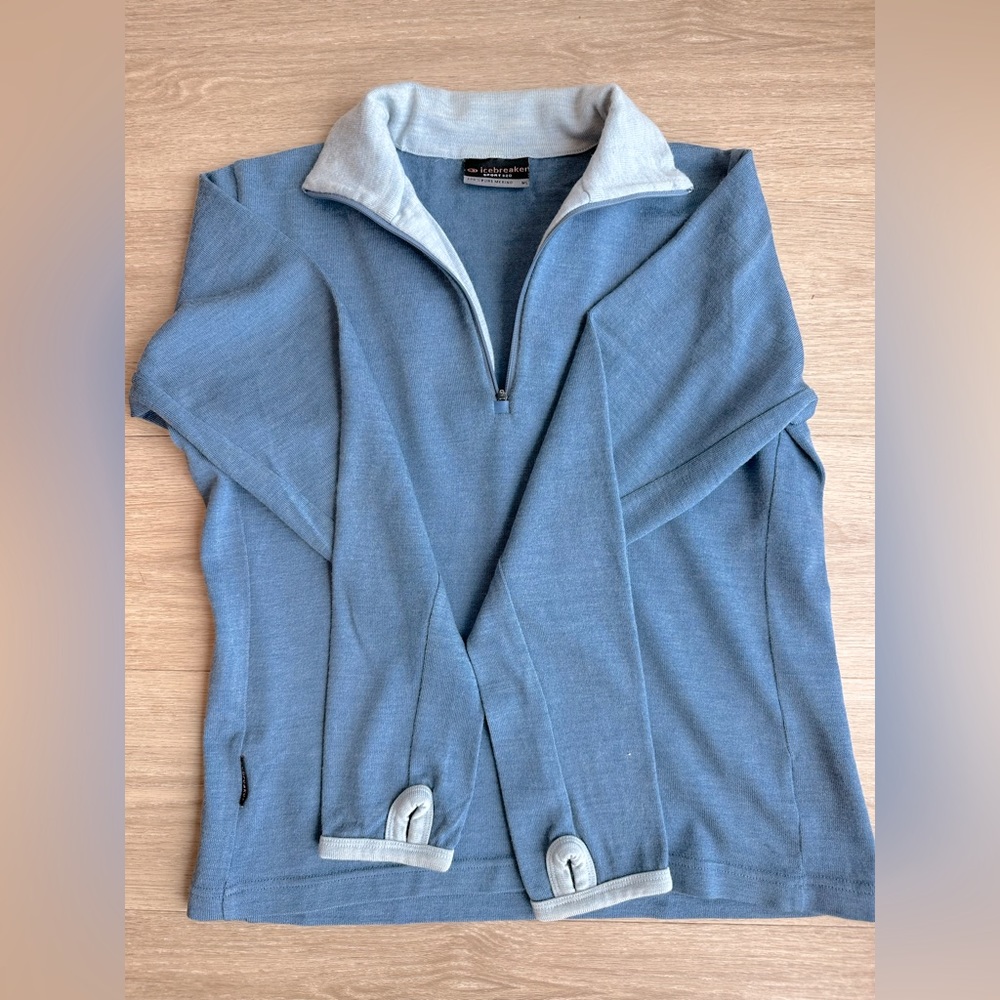 Icebreaker Sport320 1/4 zip sweater 100% merino wool